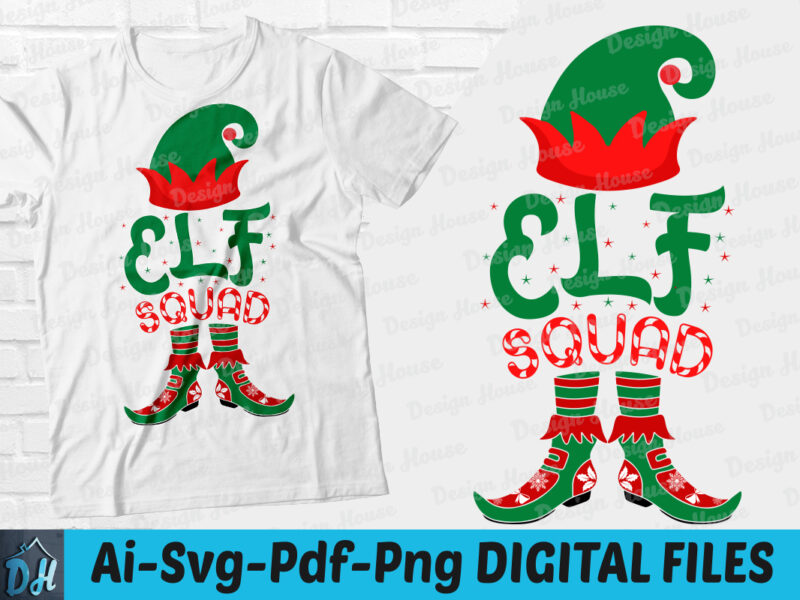 ELF Squad t-shirt design, ELF Squad svg, ELF Squad Christmas SVG, Squad t shirt, Merry Christmas shirt, Funny ELF Squad tshirt, ELF Squad sweatshirts & hoodies
