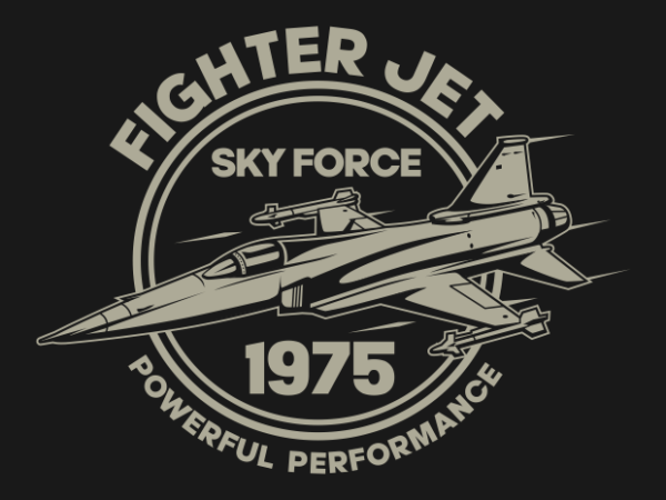Fighter jet t shirt graphic design
