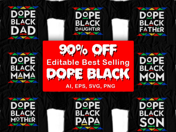 Dope black design bundle for commercial use