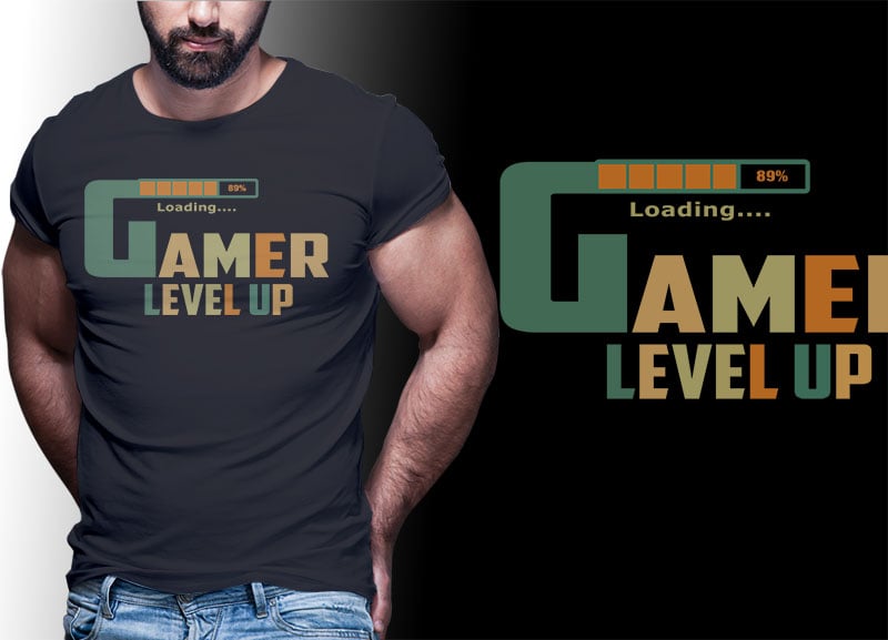 gamer gaming tshirt designs bundle editable PART #03