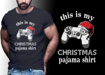 christmas pajama shirt for gamer tshirt design