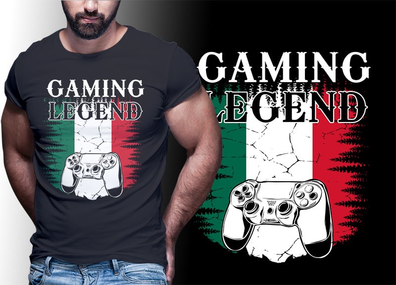 gamer gaming tshirt designs bundle editable PART #03