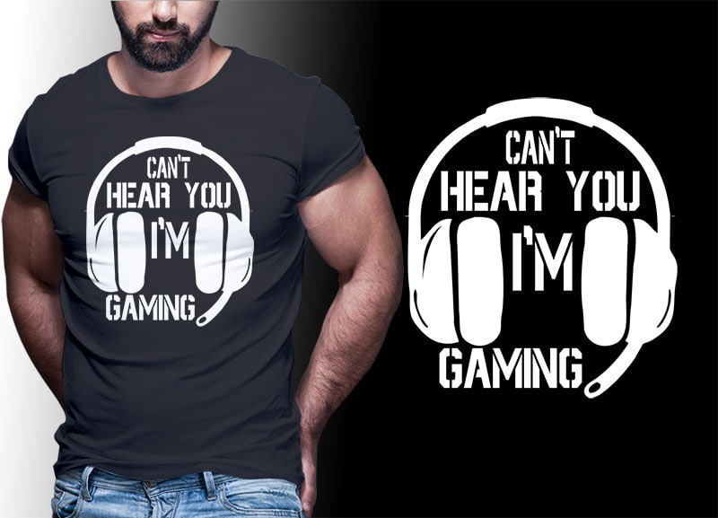 gamer gaming tshirt designs bundle editable PART #03