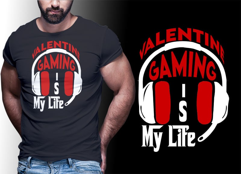 gamer gaming tshirt designs bundle editable PART #03