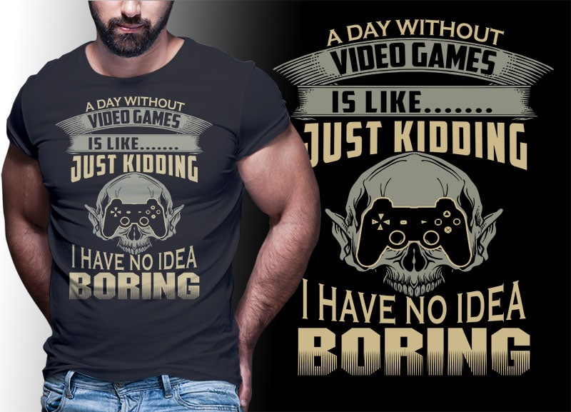 gamer gaming tshirt designs bundle editable PART #03