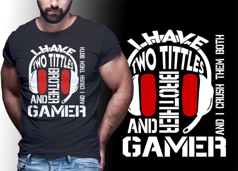 gamer gaming tshirt designs bundle editable PART #03