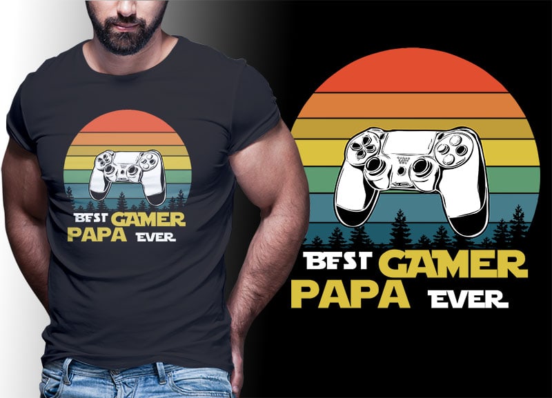 gamer gaming tshirt designs bundle editable PART #03