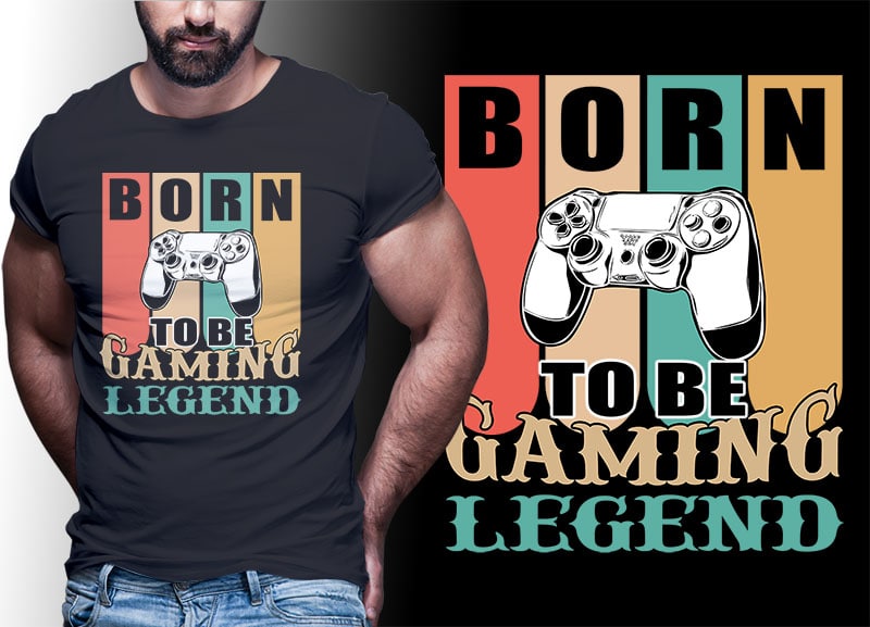 50 gamer gaming tshirt designs bundle editable PART #03 - Buy t-shirt ...