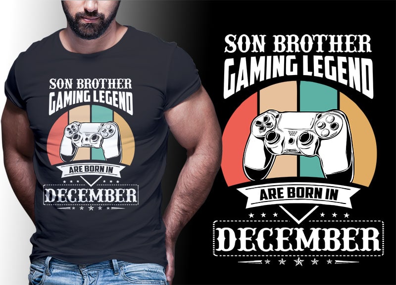 gamer gaming tshirt designs bundle editable PART #03