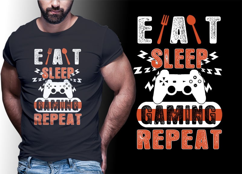 gamer gaming tshirt designs bundle editable PART #03