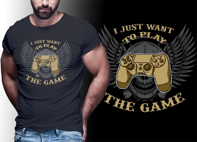 gamer gaming tshirt designs bundle editable PART #03