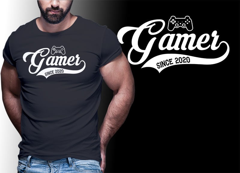 103 GAMER Gaming Tshirt best of gamer 2021 designs bundle editable PSD ...