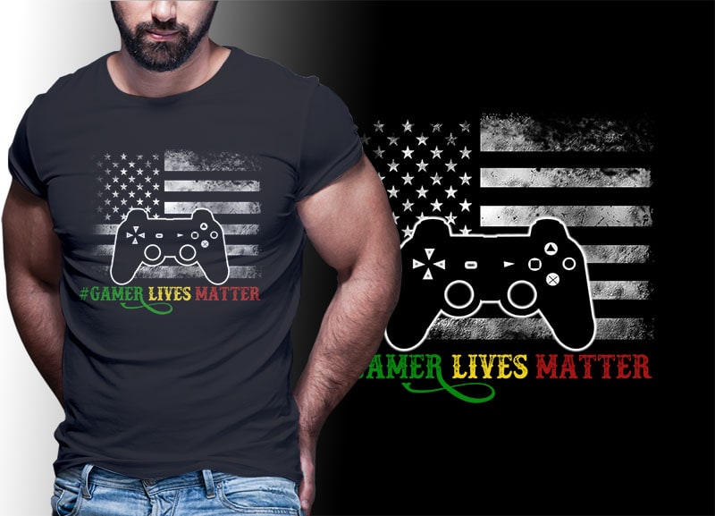 103 GAMER Gaming Tshirt best of gamer 2021 designs bundle editable PSD NEW REVISION