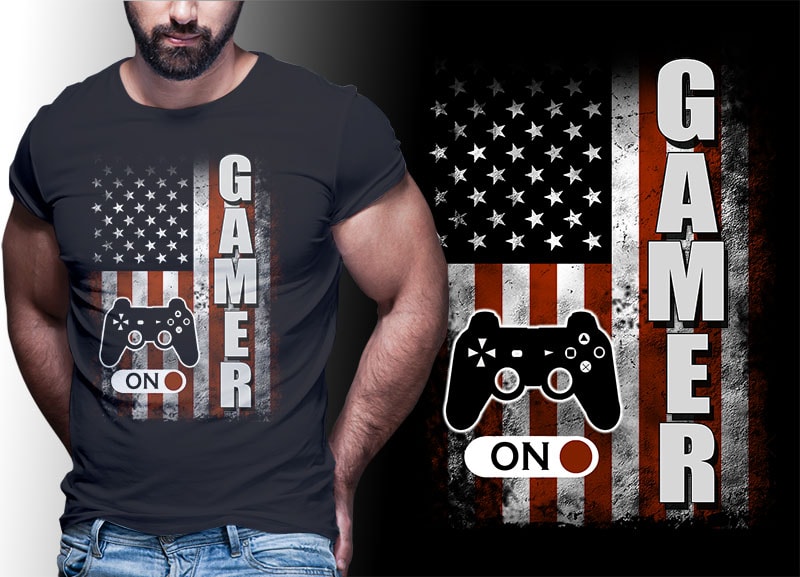 103 GAMER Gaming Tshirt best of gamer 2021 designs bundle editable PSD NEW REVISION