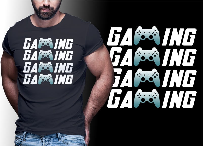 103 GAMER Gaming Tshirt best of gamer 2021 designs bundle editable PSD NEW REVISION