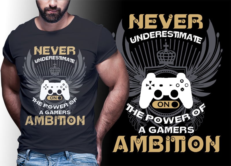 103 GAMER Gaming Tshirt best of gamer 2021 designs bundle editable PSD NEW REVISION