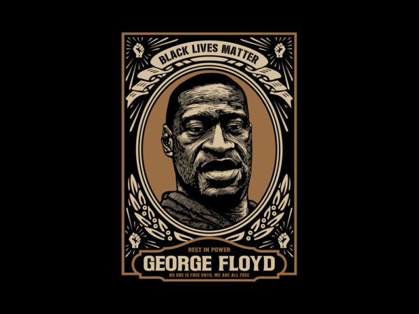 George floyd t shirt design template