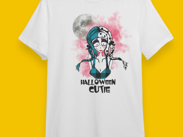 Halloween cutie girl gift diy crafts svg files for cricut, silhouette sublimation files graphic t shirt