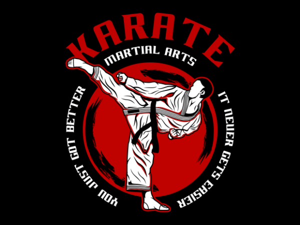Karate martial art t shirt vector art