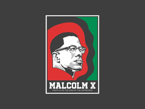 Malcolm x oppressed t shirt designs for sale