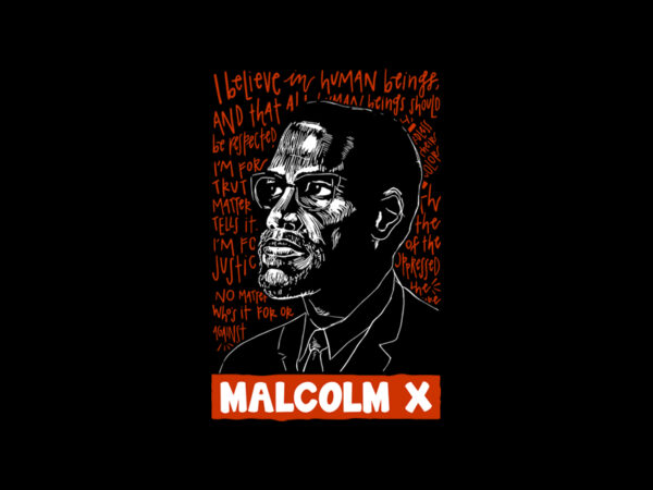 Malcolm x wisdom t shirt designs for sale
