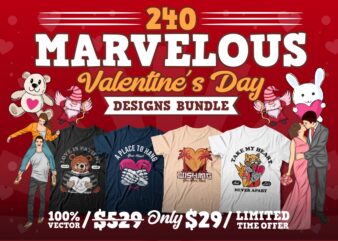 Marvelous Valentine’s Day Designs Bundle, Valentine Graphics Vector, Valentine Gnomes, Valentine Illustration , Clipart and More