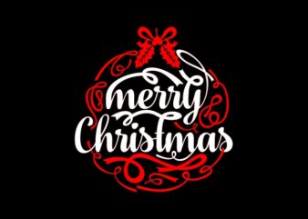 Merry Christmas Vector Design Template for sale