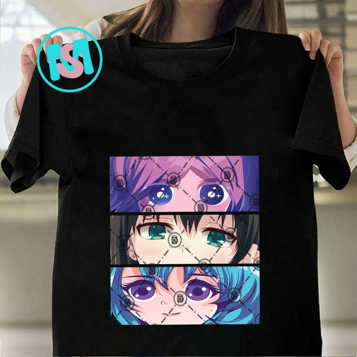 Sad Anime Girl T-shirt Design Vector Download