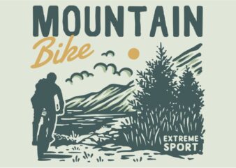 Mountain-Bike t shirt designs for sale
