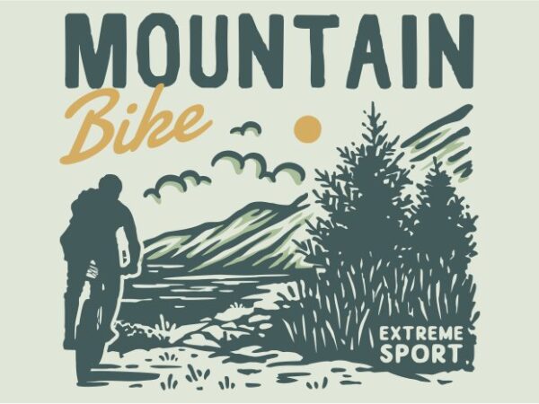 Mountain-bike t shirt designs for sale