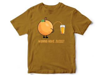 Orange Juice Funny T-Shirt design