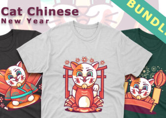 Cat Chinese New Year Bundle t shirt vector file