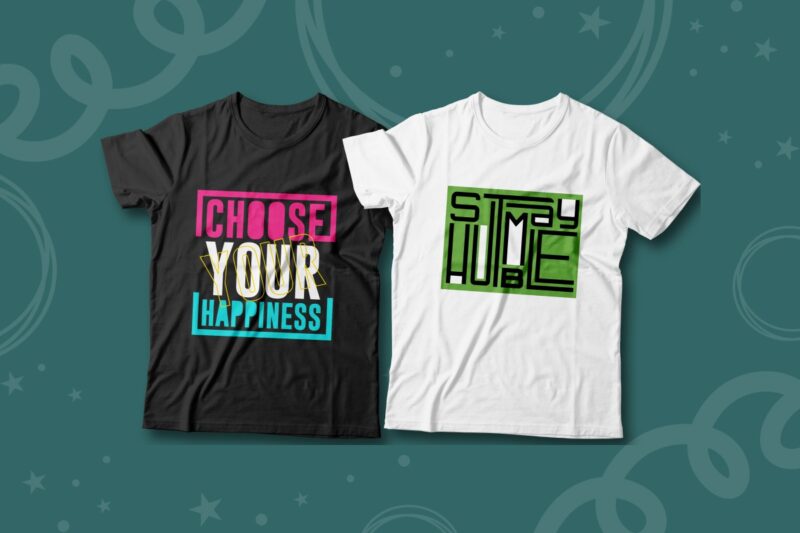 Positive Words T-shirt Designs Bundle, Inspiring Sublimation Designs Collection, Positive Quotes Slogans for Print