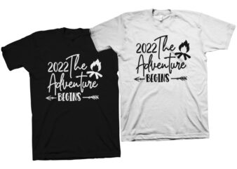 2022 The adventure begins, New year t shirt design, new year svg, Happy new year, Adventure t shirt design, Adventure svg, New year design for commercial use