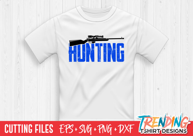 Hunting Gun SVG T-Shirt Design