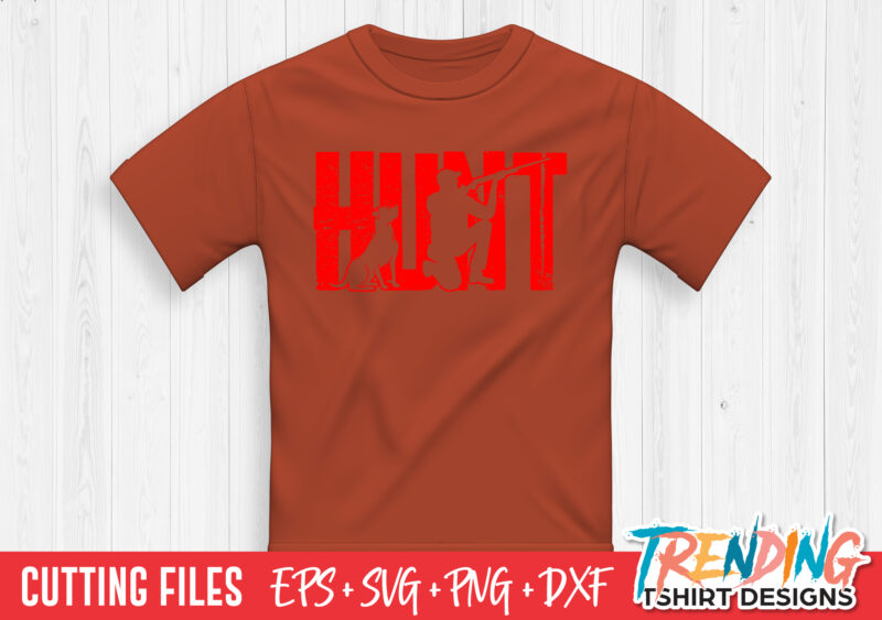 Hunt Man And Dog SVG T-Shirt Design