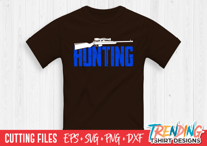 Hunting Gun SVG T-Shirt Design