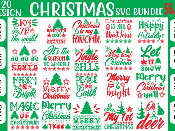 Christmas svg bundle t shirt vector file