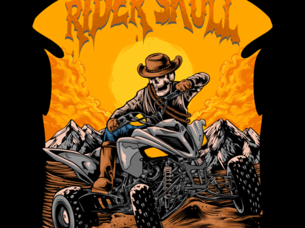 Rider skull t shirt design online