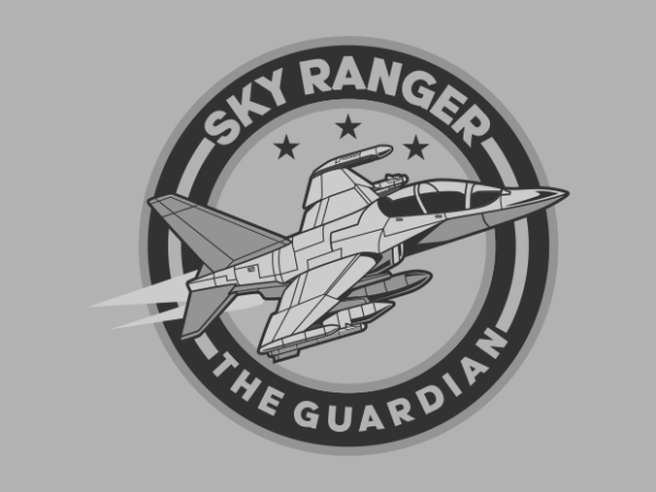 Sky ranger t shirt template vector