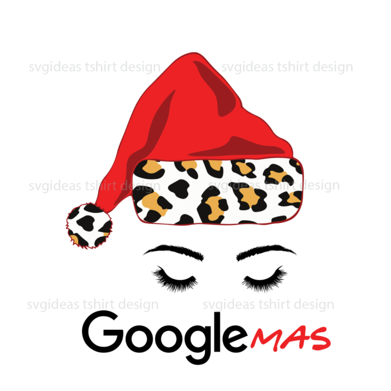 Google Christmas, Woman Beautiful Closed Eyes Diy Crafts Svg Files For Cricut, Silhouette Sublimation Files