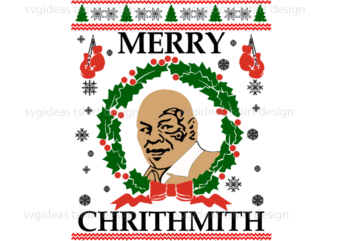 Christmas Gift, Mike Tyson Merry Chrithmith Diy Crafts Svg Files For Cricut, Silhouette Sublimation Files t shirt vector file