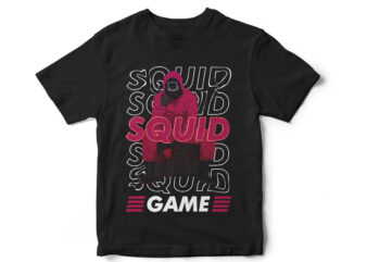 SQUID GAME, Squid Game Drama, T-Shirt Design, Squid Game Vector, Korean Drama