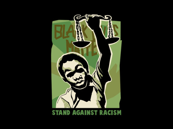 Stand against racism t shirt template vector