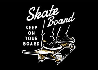 Skateboard t shirt template vector