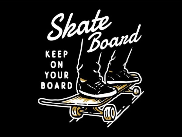 Skateboard t shirt template vector