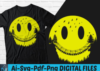 Smiley moon t-shirt design, Smiley moon SVG, Yellow Smiley moon shirt, Happy Moon tshirt, Funny Moon tshirt, Moon sweatshirts & hoodies