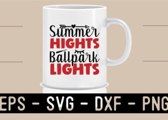 Summer Hights ballpark lights SVG t shirt template vector