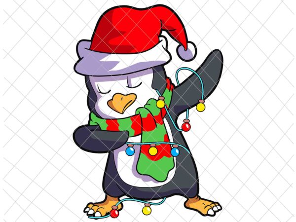 Dabbing penguin christmas svg, penguin santa christmas svg, penguin christmas svg, christmas png t shirt vector illustration