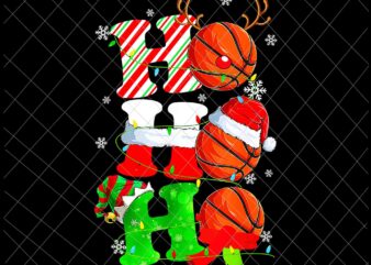 Ho Ho Ho Basketball Pajama Santa Lover Png, Basketball Christmas Png, Basketball Xmas Png graphic t shirt